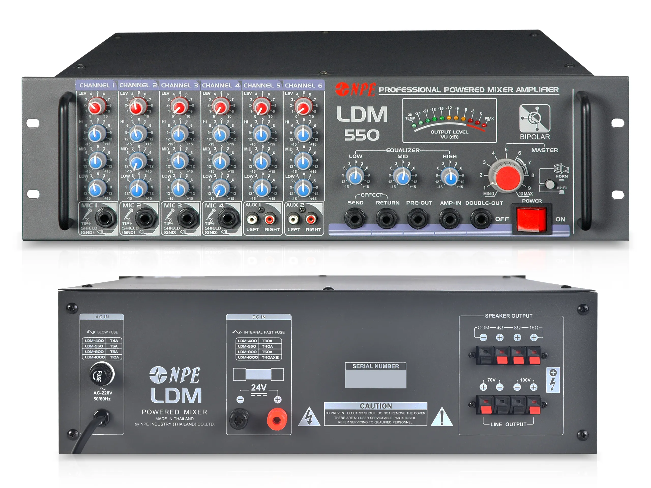 Npe Ldm-550 เพาเวอร์มิกเซอร์ 550w 70v/100v Line Power Mixer Npe Ldm-550 เพาเวอร์มิกเซอร์ 550w 70v/100v Line Power Mixer