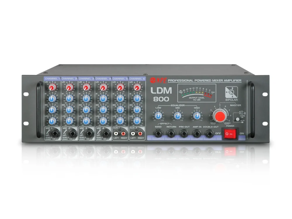 Npe Ldm-800 เพาเวอร์มิกเซอร์ 800w 70v/100v Line Power Mixer