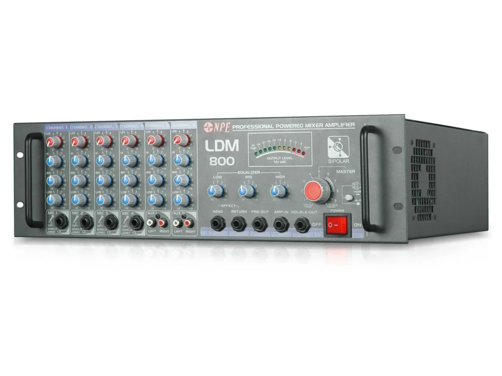 Npe Ldm-800 เพาเวอร์มิกเซอร์ 800w 70v/100v Line Power Mixer