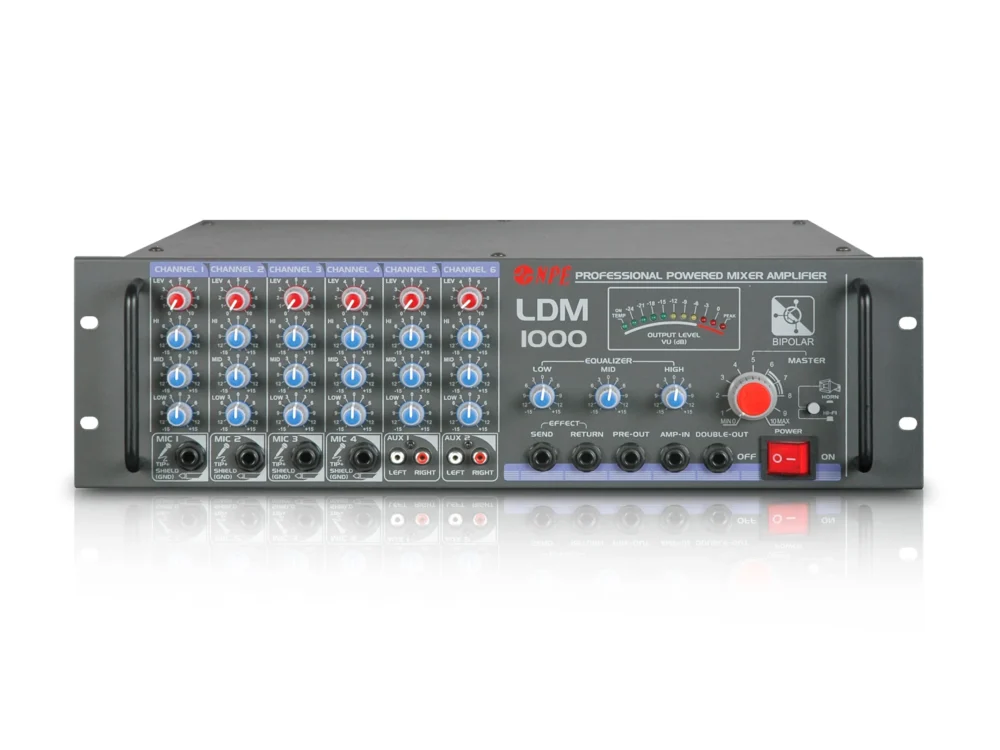 Npe Ldm-1000 เพาเวอร์มิกเซอร์ 1000w 70v/100v Line Power Mixer Npe Ldm-1000 เพาเวอร์มิกเซอร์ 1000w 70v/100v Line Power Mixer