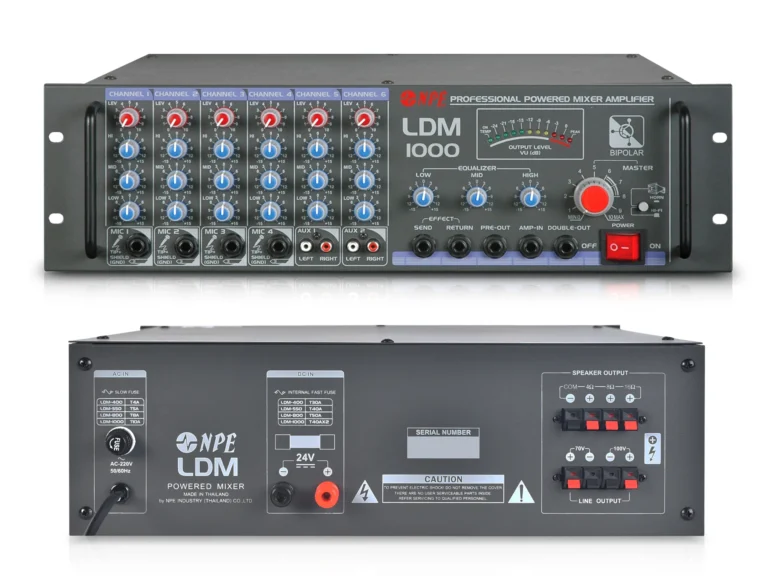 Npe Ldm-1000 เพาเวอร์มิกเซอร์ 1000w 70v/100v Line Power Mixer