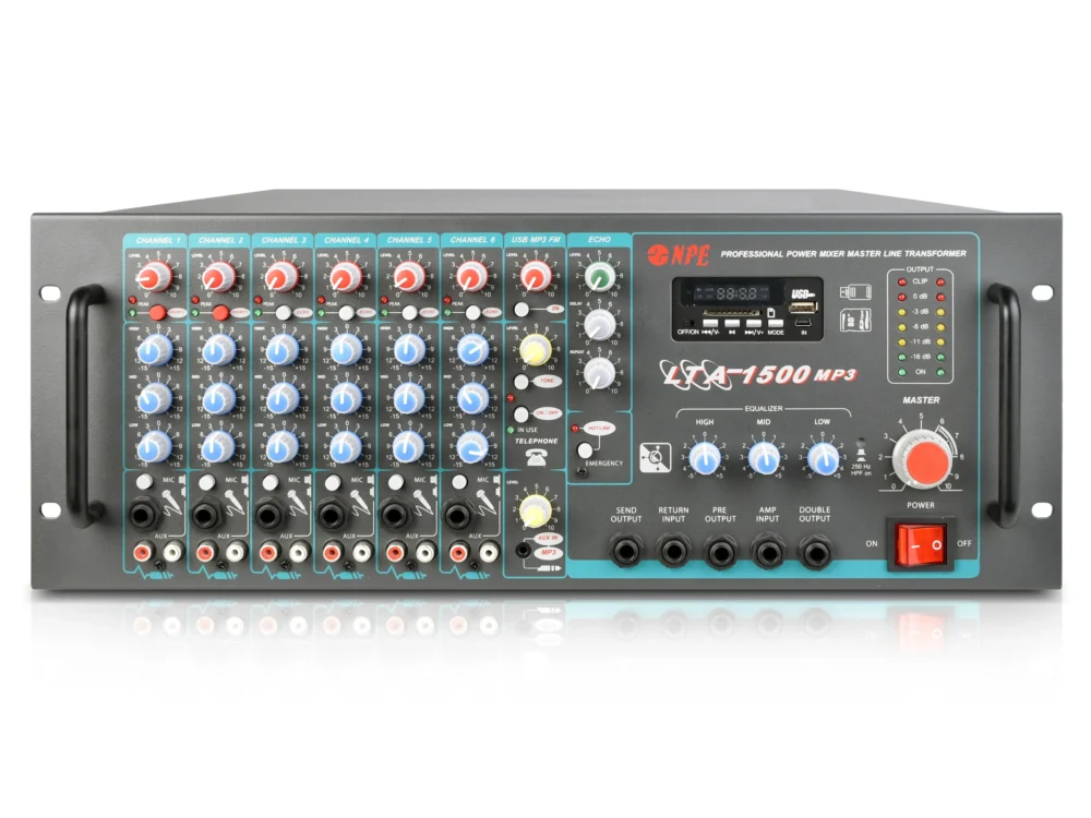 Npe Lta-1500mp3 เพาเวอร์ไลน์มิกเซอร์ 1500w พร้อม Bluetooth Usb/sd Mp3 Npe Lta-1500mp3 เพาเวอร์ไลน์มิกเซอร์ 1500w พร้อม Bluetooth Usb/sd Mp3