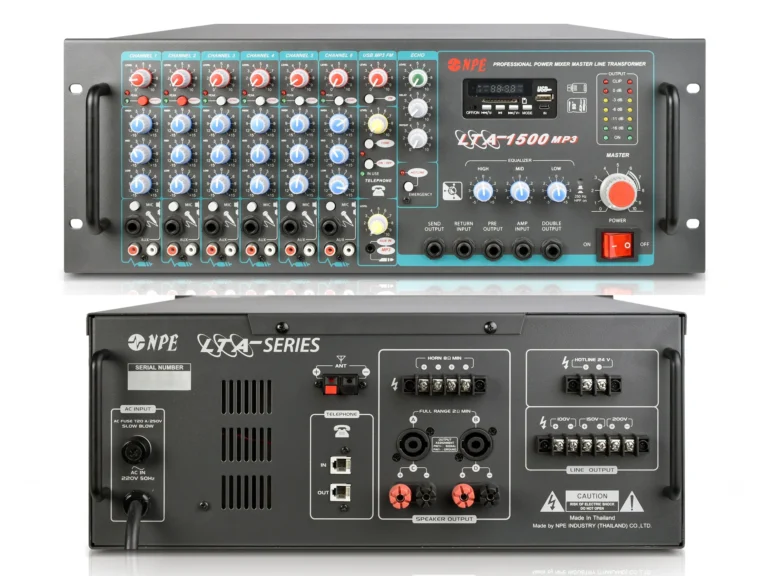Npe Lta-1500mp3 เพาเวอร์ไลน์มิกเซอร์ 1500w พร้อม Bluetooth Usb/sd Mp3