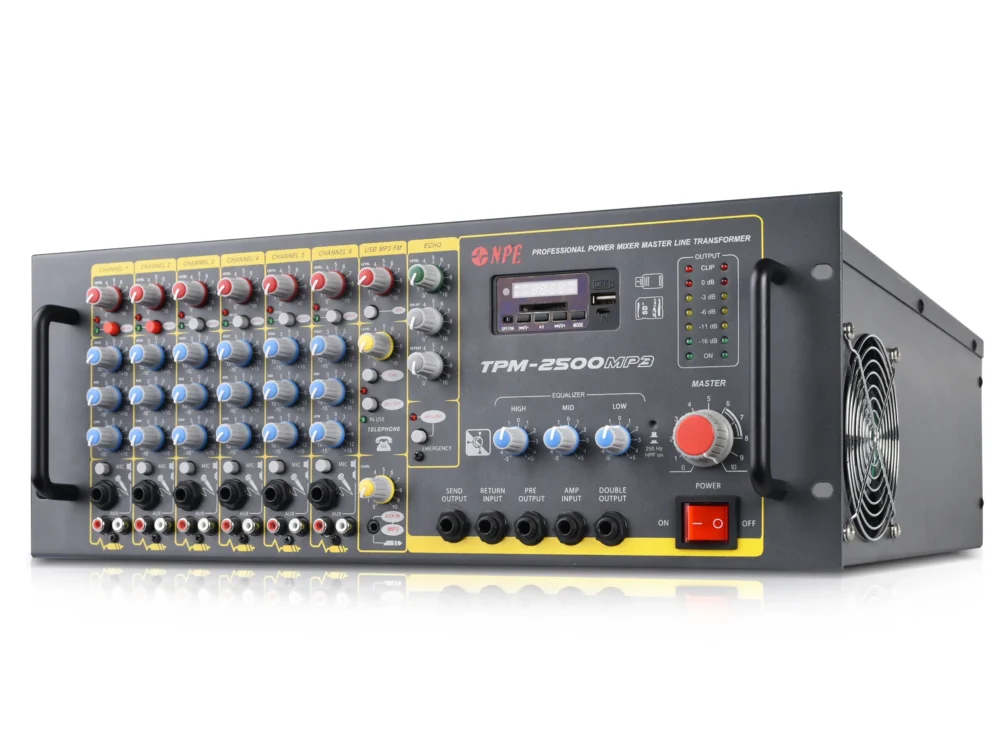 Npe Tpm-2500mp3 เพาเวอร์มิกเซอร์ 2500w พร้อม Bluetooth Usb/sd Mp3