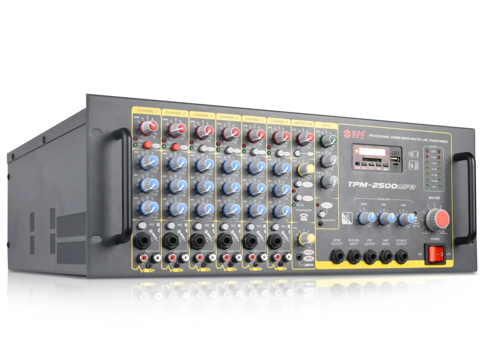 Npe Tpm-2500mp3 เพาเวอร์มิกเซอร์ 2500w พร้อม Bluetooth Usb/sd Mp3