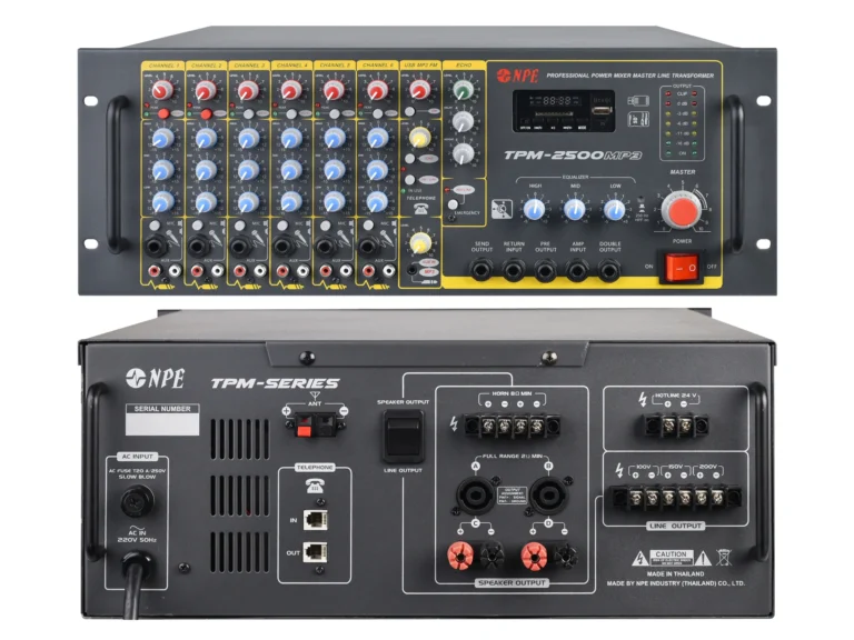 Npe Tpm-2500mp3 เพาเวอร์มิกเซอร์ 2500w พร้อม Bluetooth Usb/sd Mp3