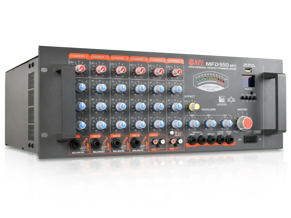 Npe Mfd-550 Mp3 เพาเวอร์มิกเซอร์ 550w พร้อม Mp3 Usb/sd และ Fm Tuner Npe Mfd-550 Mp3 เพาเวอร์มิกเซอร์ 550w พร้อม Mp3 Usb/sd และ Fm Tuner