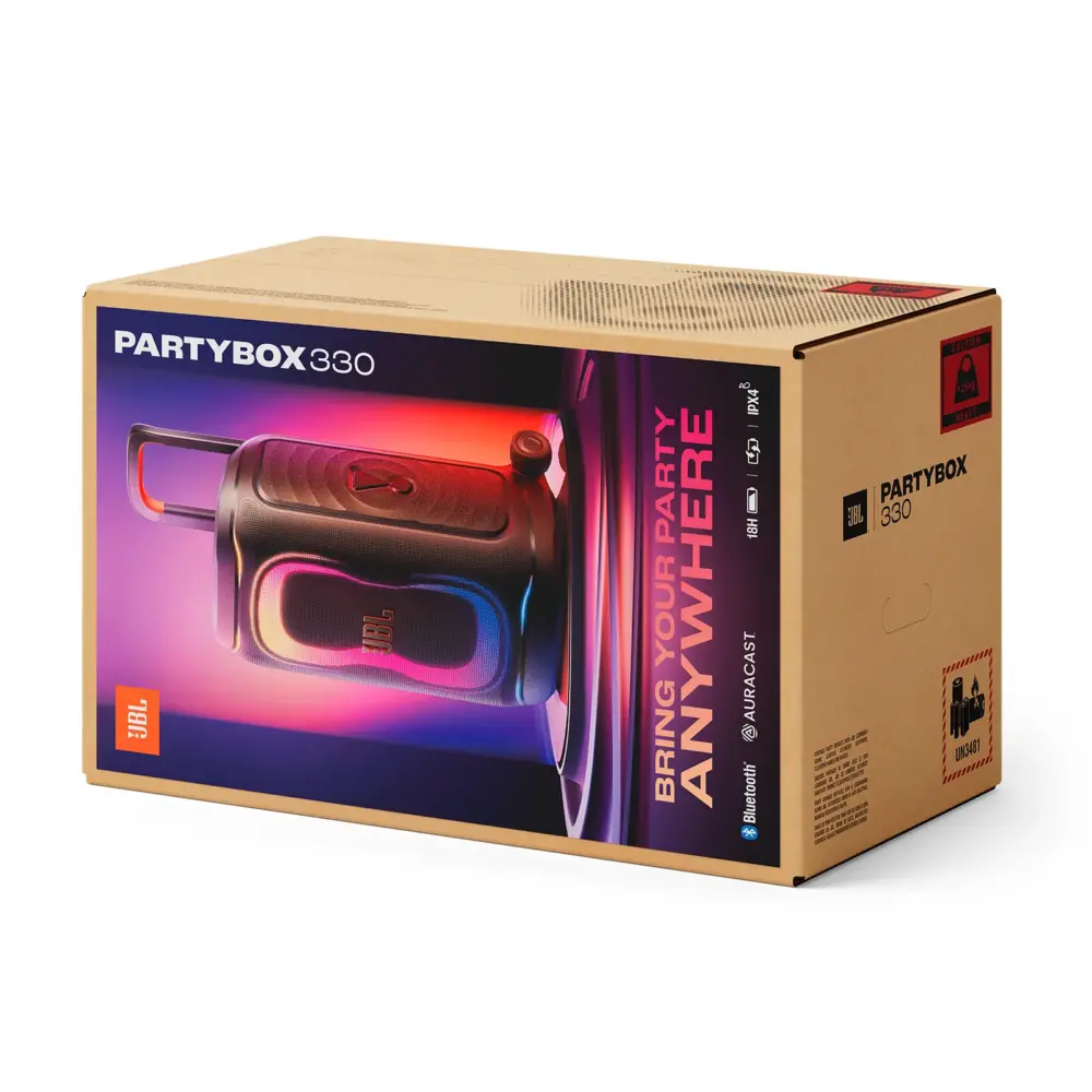 Jbl Partybox 330 ลำโพงปาร์ตี้ล้อลาก 280w พร้อม Ai Sound Boost