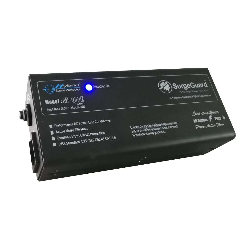 Surgeguard M-One (Hybrid) เครื่องกรองกระแสไฟฟ้าและกันไฟกระชาก Surgeguard M-One (Hybrid) เครื่องกรองกระแสไฟฟ้าและกันไฟกระชาก