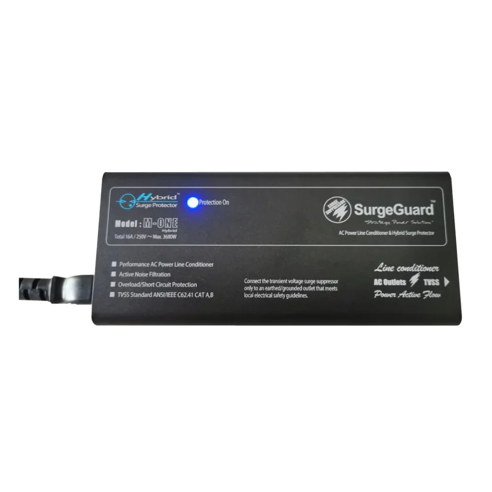 Surgeguard M-One (Hybrid) เครื่องกรองกระแสไฟฟ้าและกันไฟกระชาก Surgeguard M-One (Hybrid) เครื่องกรองกระแสไฟฟ้าและกันไฟกระชาก