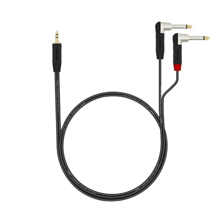 Maier Mpspm2-A01m 3.5mm Stereo To 2 X 6.35mm Mono Cable 1 เมตร สายสัญญาณเสียงคุณภาพสูง