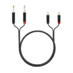 Maier Pmrc2-A01m Rca To 2 X 6.35mm Mono Cable 1 เมตร สายสัญญาณเสียงคุณภาพสูง
