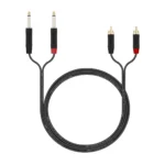 Maier Pmrc2-A01m Rca To 2 X 6.35mm Mono Cable 1 เมตร สายสัญญาณเสียงคุณภาพสูง