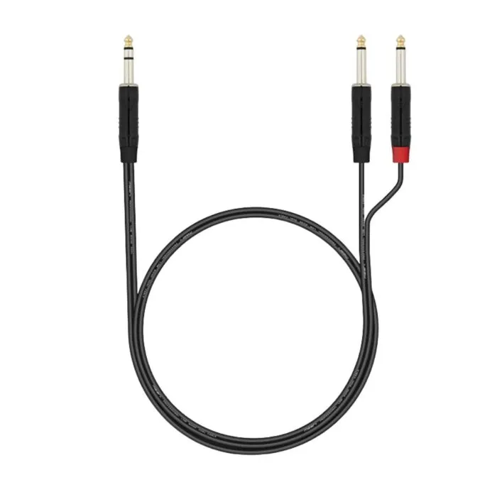 Maier Pspm2-A01m 6.35mm Stereo To 2 X 6.35mm Mono Cable 1 เมตร สายสัญญาณเสียงคุณภาพสูง Maier Pspm2-A01m 6.35mm Stereo To 2 X 6.35mm Mono Cable 1 เมตร สายสัญญาณเสียงคุณภาพสูง