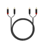 Maier Rclr2-A01m Rca To 2 X 6.35mm Mono Cable 1 เมตร สายสัญญาณเสียงคุณภาพสูง