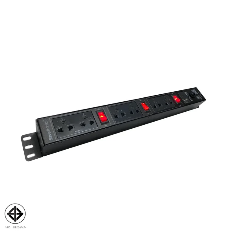 Savetronics P-6eu ปลั๊กไฟกันไฟกระชาก 6 ช่อง พร้อม Usb Fast Charge