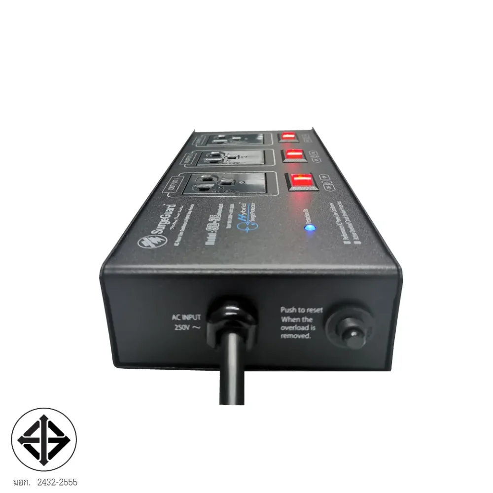 Surgeguard Sb-3e_v2 เครื่องกรองกระแสไฟฟ้าและกันไฟกระชาก 3 ช่อง Surgeguard Sb-3e_v2 เครื่องกรองกระแสไฟฟ้าและกันไฟกระชาก 3 ช่อง