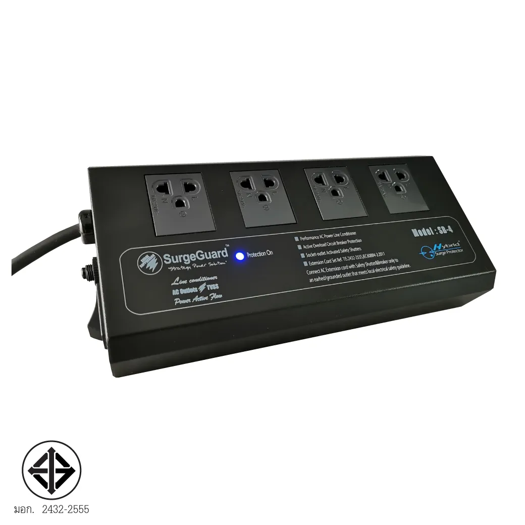 Surgeguard Sb-4 เครื่องกรองกระแสไฟฟ้าและกันไฟกระชาก 4 ช่อง Surgeguard Sb-4 เครื่องกรองกระแสไฟฟ้าและกันไฟกระชาก 4 ช่อง