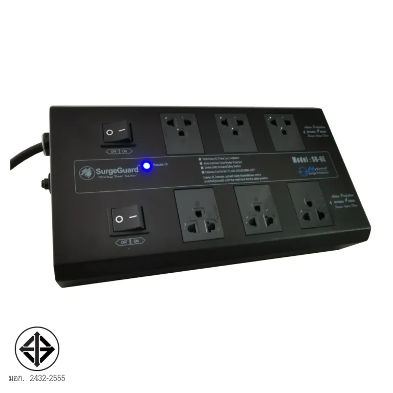 Surgeguard Sb-6e เครื่องกรองกระแสไฟฟ้าและกันไฟกระชาก 6 ช่อง