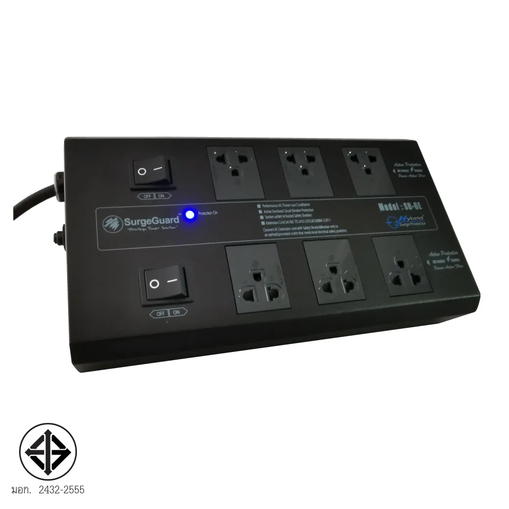 Surgeguard Sb-6e เครื่องกรองกระแสไฟฟ้าและกันไฟกระชาก 6 ช่อง Surgeguard Sb-6e เครื่องกรองกระแสไฟฟ้าและกันไฟกระชาก 6 ช่อง