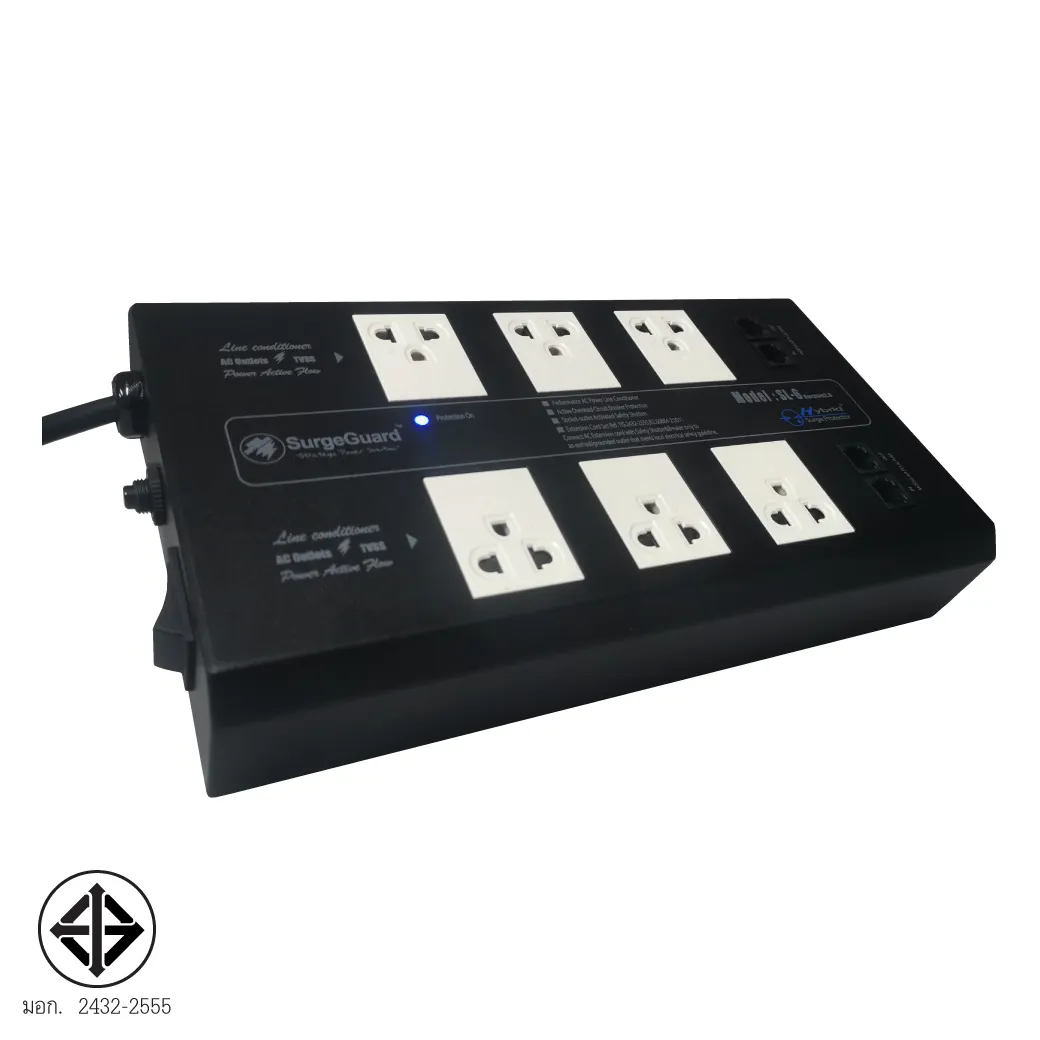 Surgeguard Sl-6_v2 เครื่องกรองกระแสไฟฟ้าและกันไฟกระชาก พร้อม Lan Protection Surgeguard Sl-6_v2 เครื่องกรองกระแสไฟฟ้าและกันไฟกระชาก พร้อม Lan Protection
