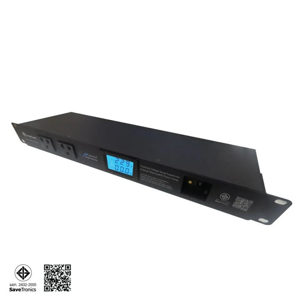 Surgeguard Sr-8em เครื่องกรองกระแสไฟฟ้าและกันไฟกระชาก พร้อม Power Meter แบบ Rack 19 นิ้ว Surgeguard Sr-8em เครื่องกรองกระแสไฟฟ้าและกันไฟกระชาก พร้อม Power Meter แบบ Rack 19 นิ้ว