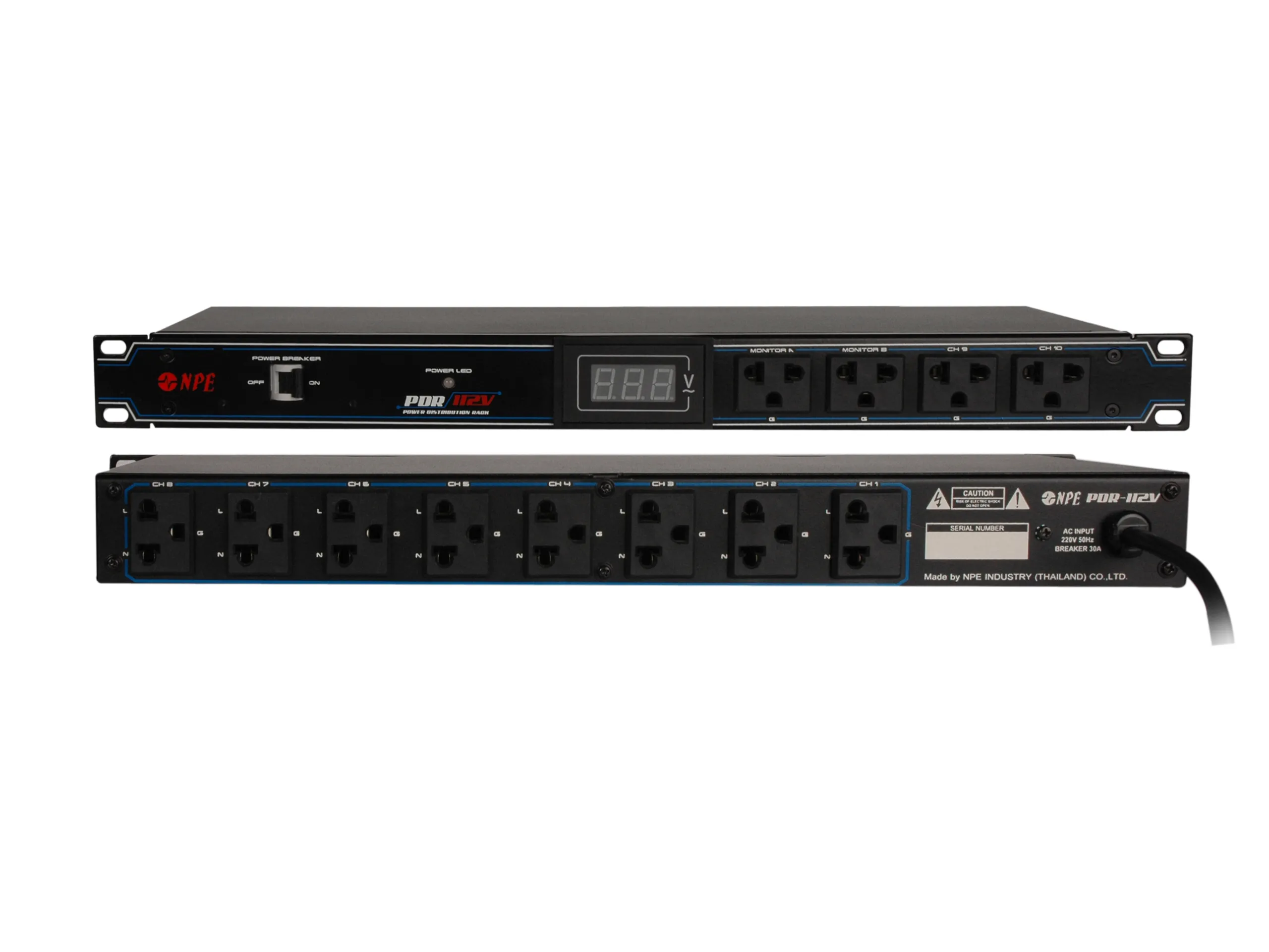Npe Pdr-112v เพาเวอร์เบรกเกอร์ติดแร็ค 12 ช่อง พร้อมโวลต์มิเตอร์ 1u Npe Pdr-112v เพาเวอร์เบรกเกอร์ติดแร็ค 12 ช่อง พร้อมโวลต์มิเตอร์ 1u