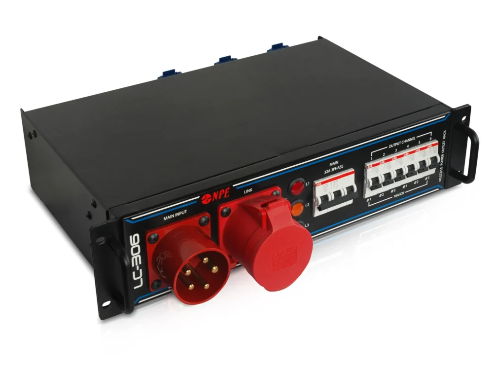 Npe Lc-306 เพาเวอร์เบรกเกอร์ติดแร็ค 32a 6 ช่อง 2.5u