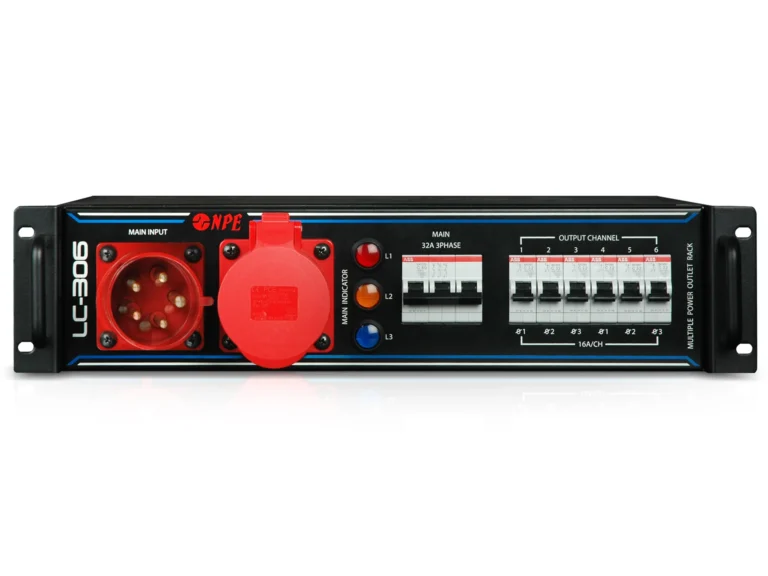 Npe Lc-306 เพาเวอร์เบรกเกอร์ติดแร็ค 32a 6 ช่อง 2.5u