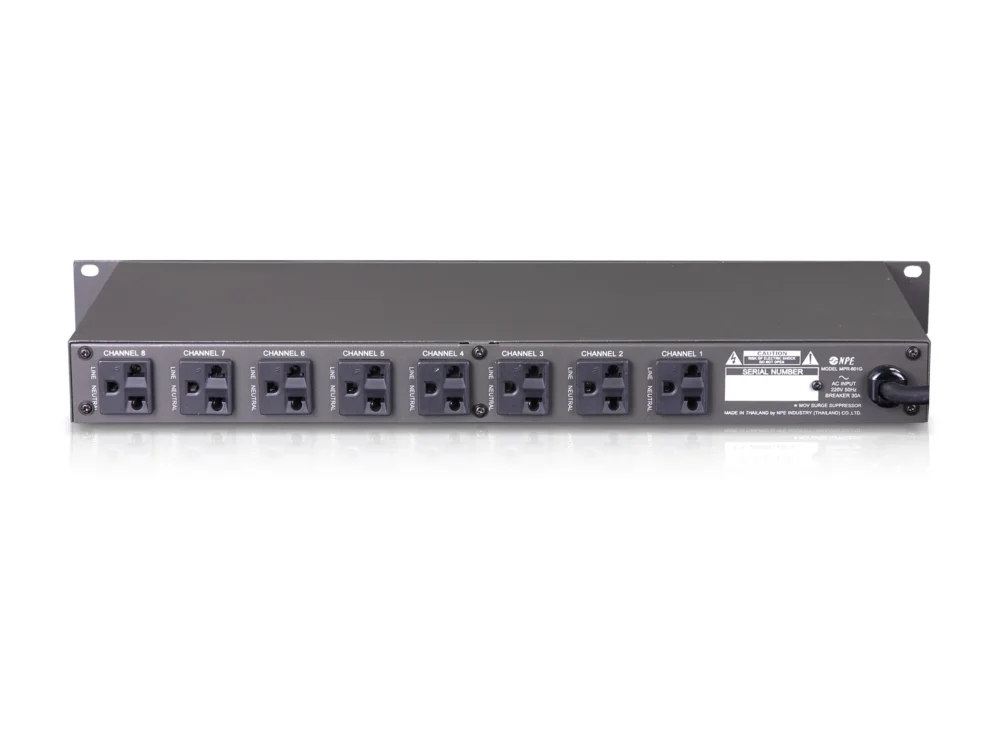 Npe Mpr-801g เพาเวอร์เบรกเกอร์ติดแร็ค 8 ช่อง พร้อมโวลต์มิเตอร์ ขนาด 1u Npe Mpr-801g เพาเวอร์เบรกเกอร์ติดแร็ค 8 ช่อง พร้อมโวลต์มิเตอร์ ขนาด 1u