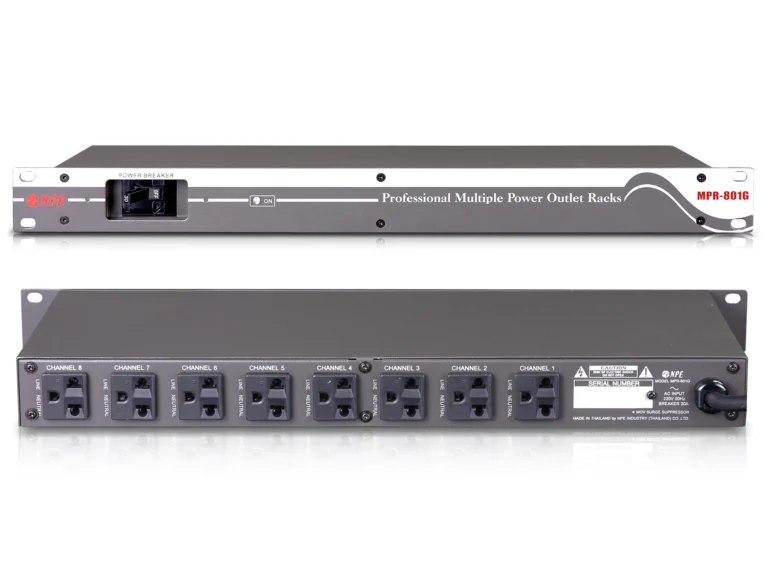 Npe Mpr-801g เพาเวอร์เบรกเกอร์ติดแร็ค 8 ช่อง พร้อมโวลต์มิเตอร์ ขนาด 1u