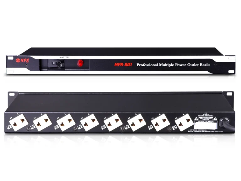 Npe Mpr-801 เพาเวอร์เบรกเกอร์ติดแร็ค 8 ช่อง ขนาด 1u