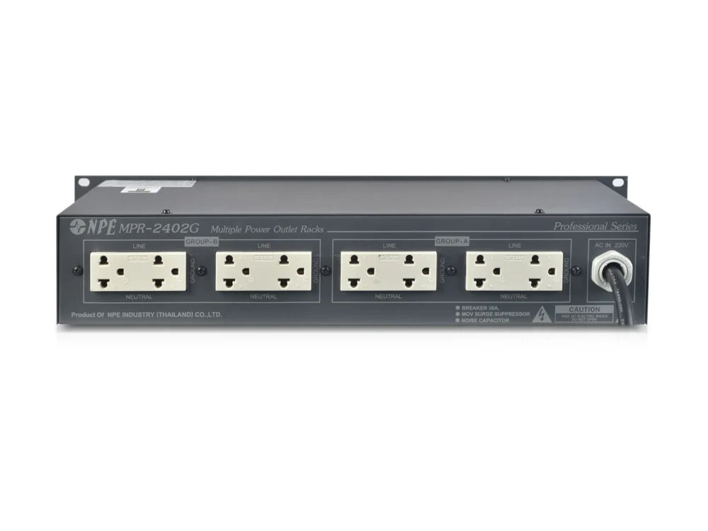 Npe Mpr-2402g เพาเวอร์เบรกเกอร์ติดแร็ค 8 ช่อง พร้อมโวลต์มิเตอร์ ขนาด 2u