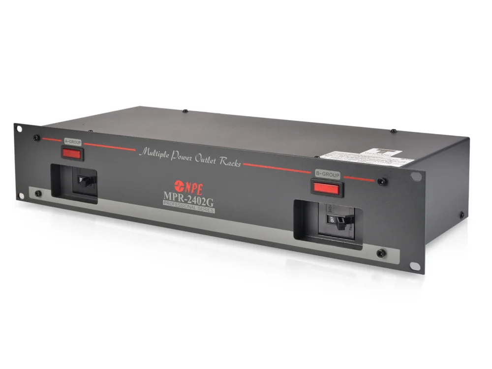 Npe Mpr-2402g เพาเวอร์เบรกเกอร์ติดแร็ค 8 ช่อง พร้อมโวลต์มิเตอร์ ขนาด 2u
