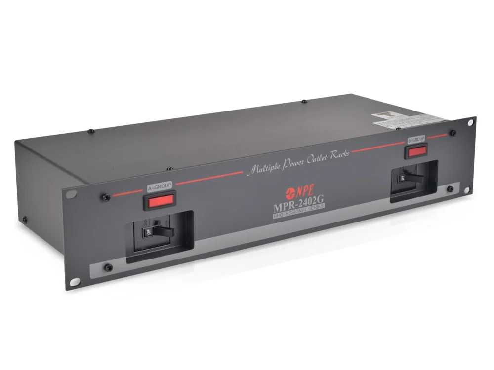 Npe Mpr-2402g เพาเวอร์เบรกเกอร์ติดแร็ค 8 ช่อง พร้อมโวลต์มิเตอร์ ขนาด 2u