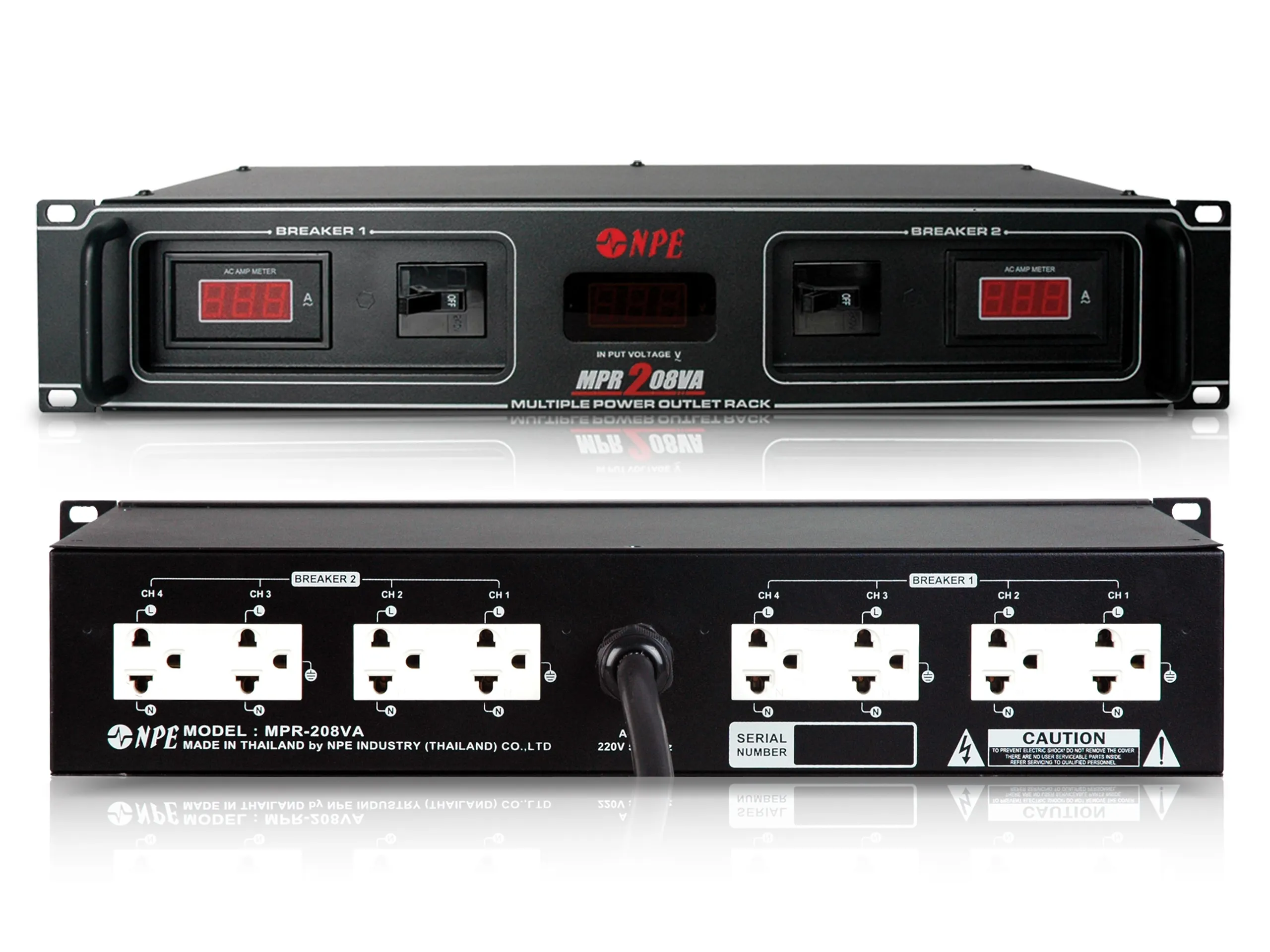 Npe Mpr-208va เพาเวอร์เบรกเกอร์ติดแร็ค 8 ช่อง 2u พร้อมโวลต์มิเตอร์และแอมป์มิเตอร์ Npe Mpr-208va เพาเวอร์เบรกเกอร์ติดแร็ค 8 ช่อง 2u พร้อมโวลต์มิเตอร์และแอมป์มิเตอร์