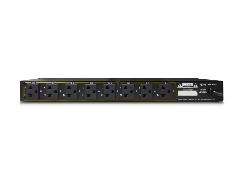 Npe Mpr-801gv เพาเวอร์เบรกเกอร์ติดแร็ค 8 ช่อง พร้อมโวลต์มิเตอร์และโวลต์การ์ด ขนาด 1u Npe Mpr-801gv เพาเวอร์เบรกเกอร์ติดแร็ค 8 ช่อง พร้อมโวลต์มิเตอร์และโวลต์การ์ด ขนาด 1u
