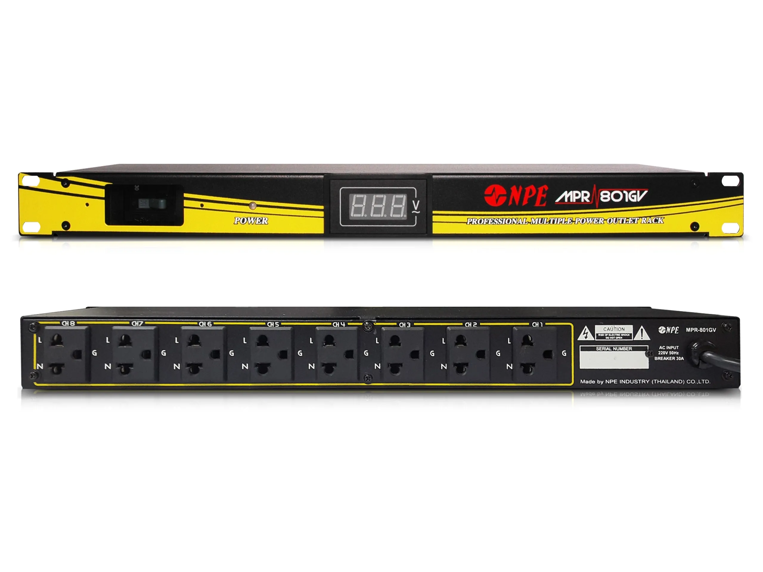 Npe Mpr-801gv เพาเวอร์เบรกเกอร์ติดแร็ค 8 ช่อง พร้อมโวลต์มิเตอร์และโวลต์การ์ด ขนาด 1u Npe Mpr-801gv เพาเวอร์เบรกเกอร์ติดแร็ค 8 ช่อง พร้อมโวลต์มิเตอร์และโวลต์การ์ด ขนาด 1u