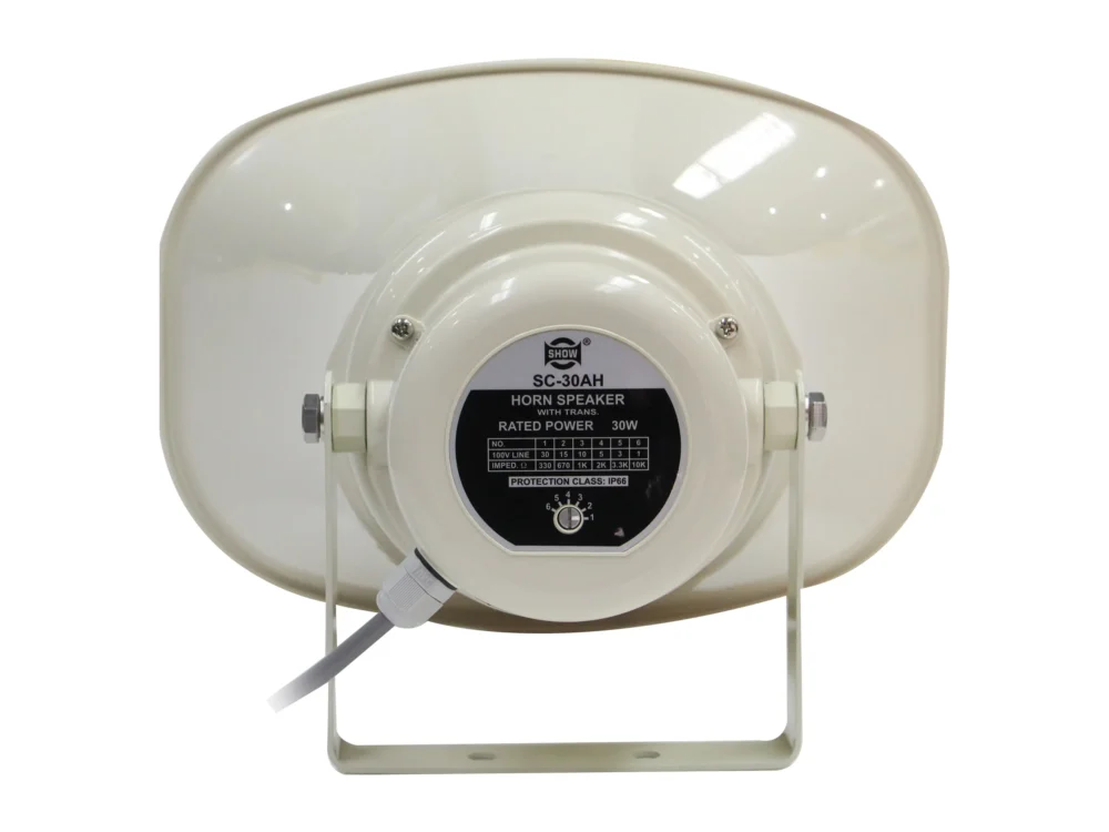 Ahuja Sc-30ah (Line) ลำโพงฮอร์นกลม 30 วัตต์ ระบบไลน์ 100v Outdoor Horn Speaker Ahuja Sc-30ah (Line) ลำโพงฮอร์นกลม 30 วัตต์ ระบบไลน์ 100v Outdoor Horn Speaker