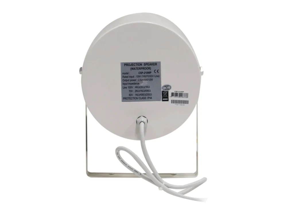 Show Csp-210wp (Line) ตู้ลำโพงโปรเจคเตอร์ 6.5 นิ้ว 10 วัตต์ กันน้ำ ระบบไลน์ 100v Show Csp-210wp (Line) ตู้ลำโพงโปรเจคเตอร์ 6.5 นิ้ว 10 วัตต์ กันน้ำ ระบบไลน์ 100v