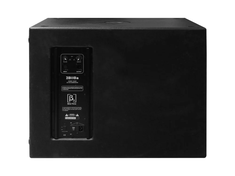 Beta Three Eb118a ตู้ลำโพงซับวูฟเฟอร์แอคทีฟ 18 นิ้ว 500 วัตต์ Active Subwoofer Beta Three Eb118a ตู้ลำโพงซับวูฟเฟอร์แอคทีฟ 18 นิ้ว 500 วัตต์ Active Subwoofer