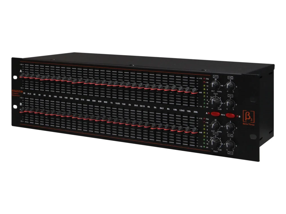 Beta Three Eq2231 กราฟิกอีควอไลเซอร์ 30 แบนด์ 2 แชนแนล Stereo Graphic Equalize Beta Three Eq2231 กราฟิกอีควอไลเซอร์ 30 แบนด์ 2 แชนแนล Stereo Graphic Equalize