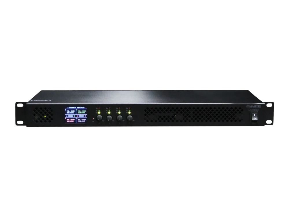 Mynpe Lx4800 ดิจิตอลเพาเวอร์แอมป์ Class D 2 แชนแนล ขนาด 1u 2x800w Mynpe Lx4800 ดิจิตอลเพาเวอร์แอมป์ Class D 2 แชนแนล ขนาด 1u 2x800w