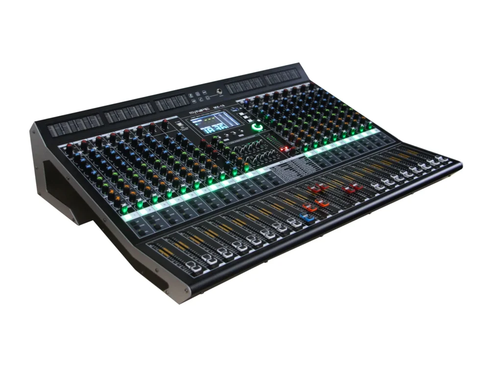 Mynpe Mx-18 มิกเซอร์อนาล็อก 18 แชนแนล พร้อม Bluetooth 5.0 Usb Mp3 และ Dual Dsp Effect Mynpe Mx-18 มิกเซอร์อนาล็อก 18 แชนแนล พร้อม Bluetooth 5.0 Usb Mp3 และ Dual Dsp Effect