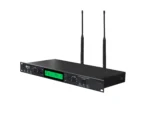 Npe Uw-777 ไมโครโฟนไร้สายถือคู่ Uhf True Diversity พร้อมสแกนความถี่อัตโนมัติ