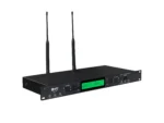 Npe Uw-777 ไมโครโฟนไร้สายถือคู่ Uhf True Diversity พร้อมสแกนความถี่อัตโนมัติ