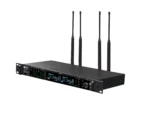 Npe Uw-999 ไมโครโฟนไร้สายถือคู่ Uhf True Diversity 4 เสาอากาศ