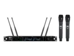 Npe Uw-999 ไมโครโฟนไร้สายถือคู่ Uhf True Diversity 4 เสาอากาศ