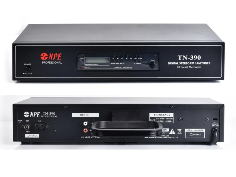 Npe Tn-390 เครื่องรับสัญญาณวิทยุ Am/fm แบบดิจิตอล พร้อมหน่วยความจำ 20 สถานี ติดตั้งแร็ค 2u