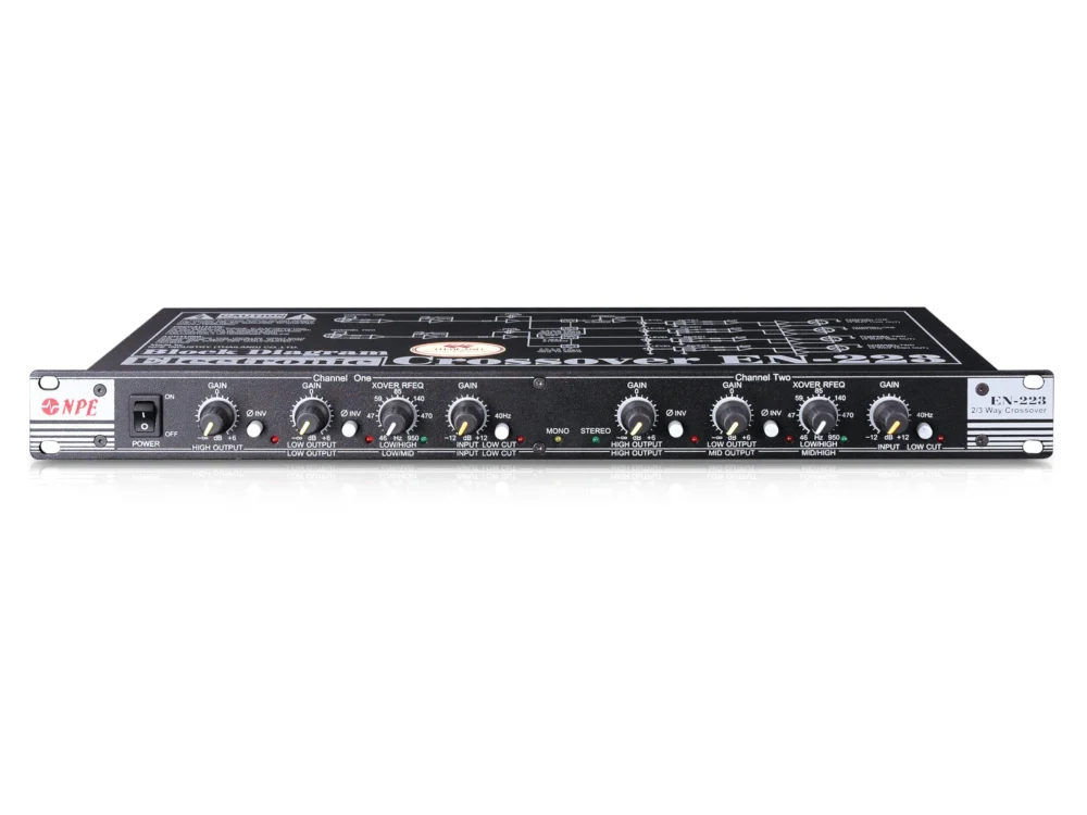 Npe En-223 ครอสโอเวอร์ 2 ทาง Stereo / 3 ทาง Mono แบบ Analog Npe En-223 ครอสโอเวอร์ 2 ทาง Stereo / 3 ทาง Mono แบบ Analog